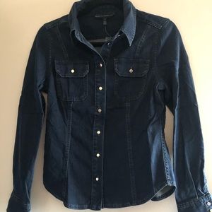 WHBM Denim Button down shirt, NWT